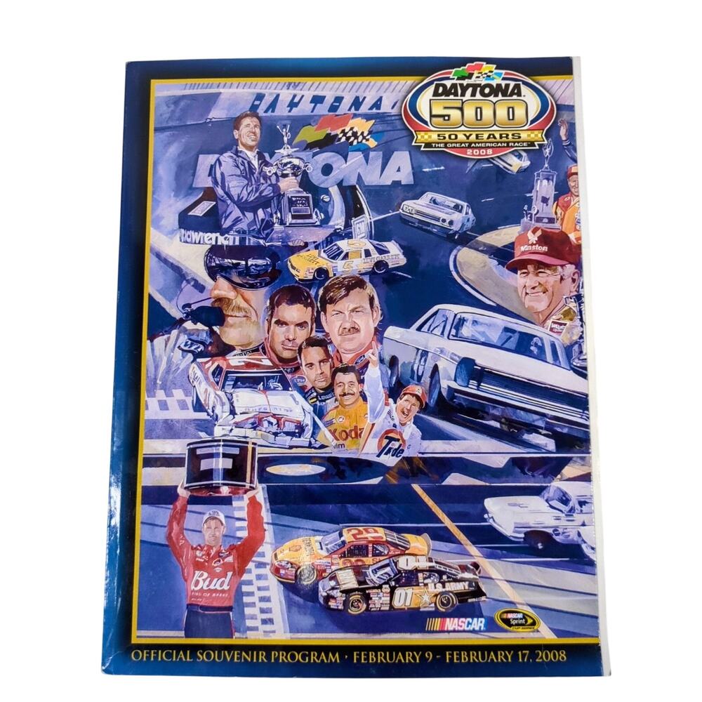 2008 Daytona 500 Official Souvenir Program 50th Anniversary NASCAR Race Book